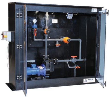 Process unit cabinet with IWAKI mag. drive SMX-F self-priming pump